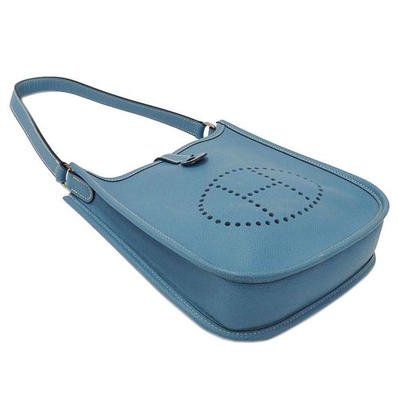 Hermes Shoulder Bag PM Short Blue Jean Silver Hardware - Picture 4 of 7